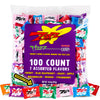 ZOTZ Fizzy Sour Candy Bulk - Retro Italian Hard Candy Individually Wrapped - Classic Nostalgic 7 Assorted Flavors Cherry, Watermelon, Strawberry, Blue Raspberry, Apple, Orange & Grape - 100 Pieces Bag for Party Favors, Goodie Bags, Piñata & Candy Buffet