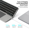 New Multifunctional Model Foldable Bluetooth 5.0 Keyboard with Touchpad & Phone Holder For Phones Tablets PC