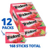 Trident Bubblegum Sugar Free Gum, Travel Accessories, 12 Packs of 14 Pieces (168 Total Pieces)