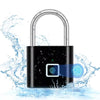 Fingerprint Lock Keyless USB Charging Smart Padlock Waterproof Door Lock 0.2sec Unlock Portable Anti-theft Padlock Zinc