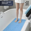 Extra Long White Bathtub Mat Non Slip, Soft Bath Mat for Tub 40 x 16 Inch Full Size, Bath Tub Shower Mats for Bathroom Floor, Big Suction Cups and Drain Holes, Easy Washable, BPA Free