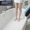 Extra Long White Bathtub Mat Non Slip, Soft Bath Mat for Tub 40 x 16 Inch Full Size, Bath Tub Shower Mats for Bathroom Floor, Big Suction Cups and Drain Holes, Easy Washable, BPA Free
